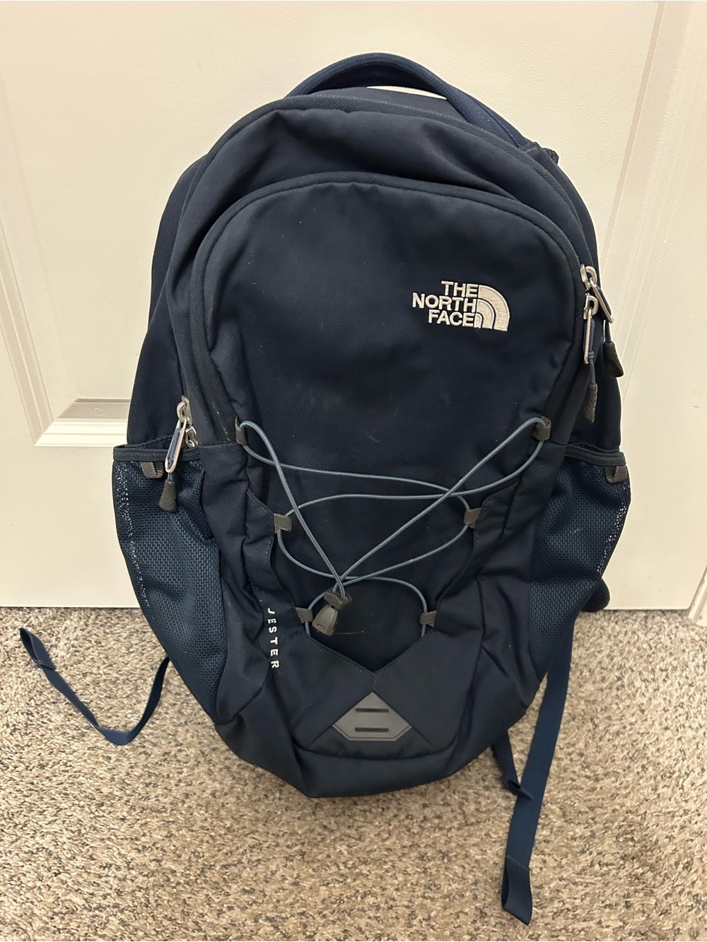 The North Face Navy Jester Backpack with Front Bungee